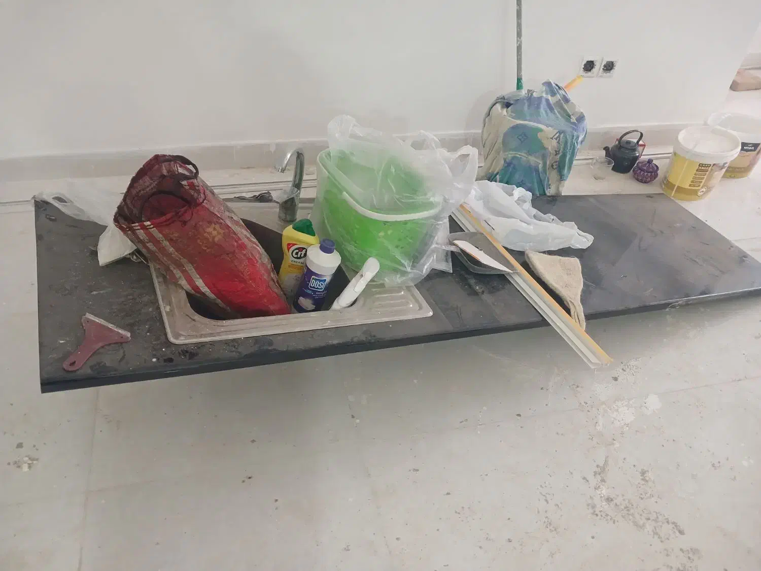 ۴متر کابینت با هود وسینک ظرفشویی|آب‌چکان و نظم‌دهنده ظروف|سنندج, |دیوار