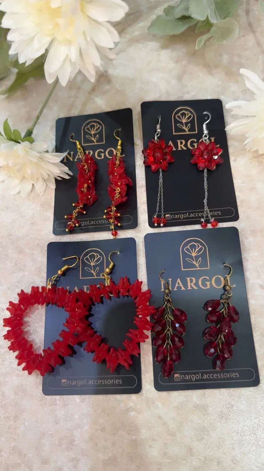 اکسسوری زنانه، یلدایی ، گوشواره و گردنبند|بدلیجات|یزد, |دیوار