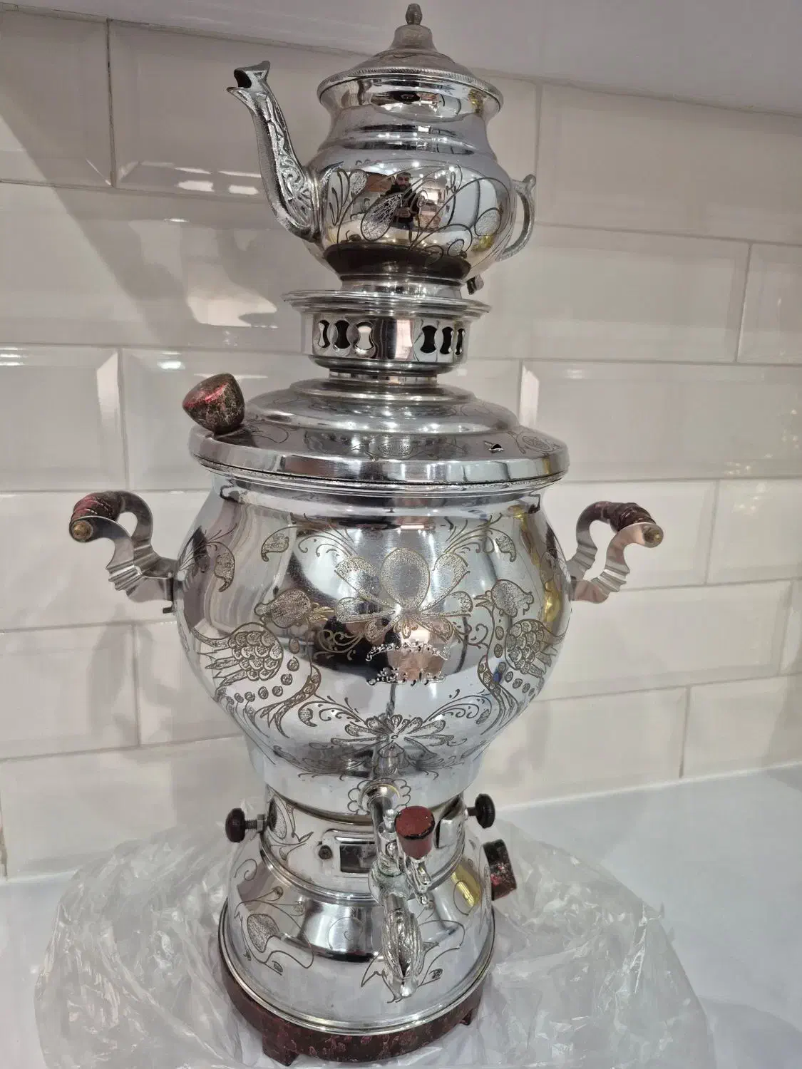 سماور گازی در حد نو سالم|سماور، چای‌ساز، قهوه‌ساز|ری, دولت‌آباد|دیوار