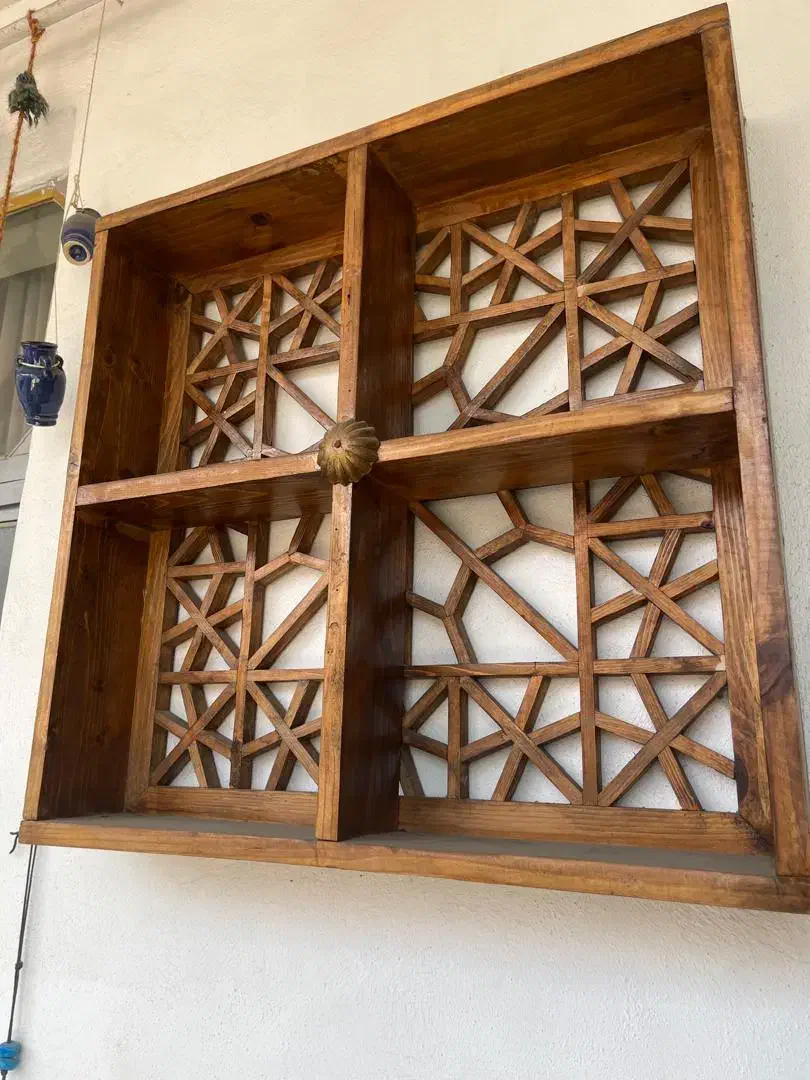 شلف چوبی|کتابخانه، شلف، قفسههای دیواری|ماسال, |دیوار