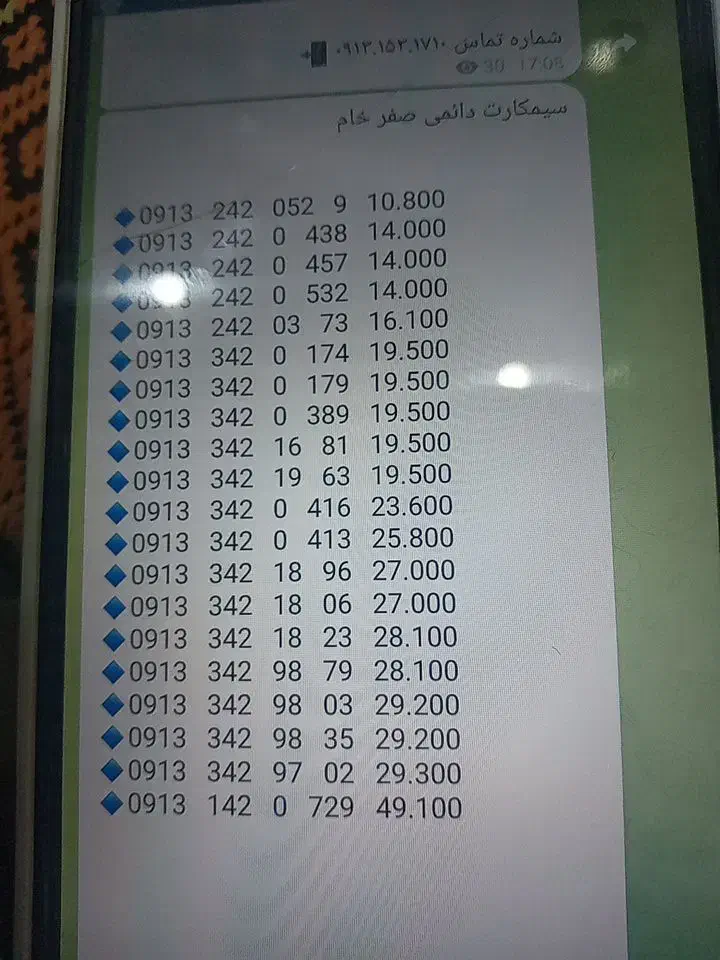 0913.142.0729|سیمکارت|کرمان, |دیوار