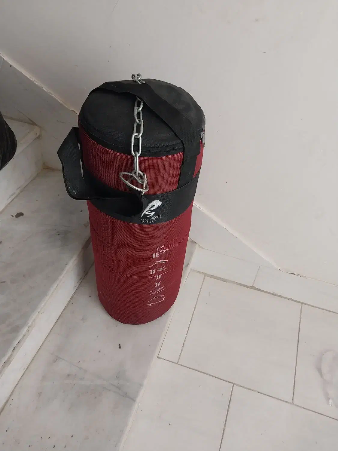 کیسه بکس سالمو نو همراه با زجنیر و آویزش|تجهیزات ورزشی|فردوس (خراسان), |دیوار