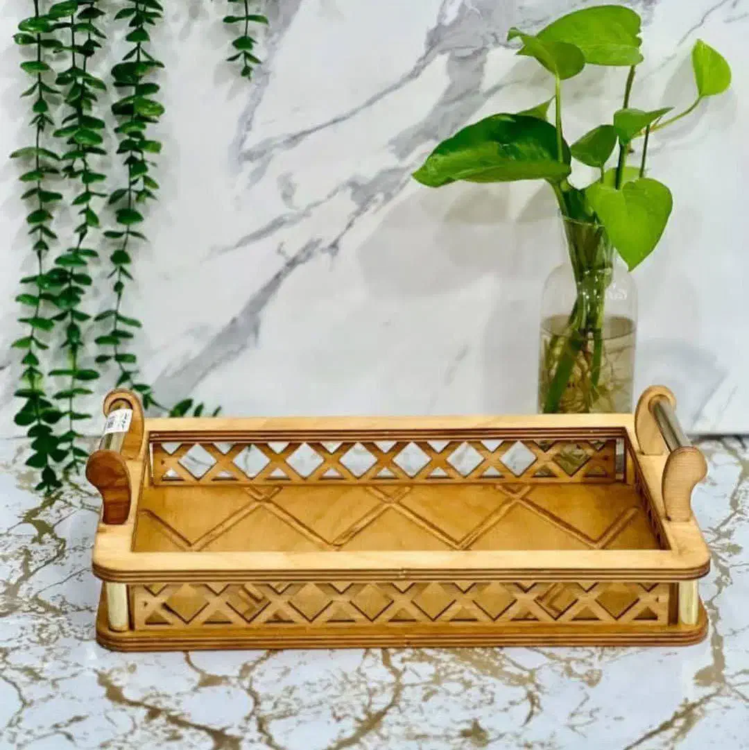 سینی چوبی جفتی قلبی (انواع سینی چوبی)|ظروف سرو و پذیرایی|بیرجند, |دیوار