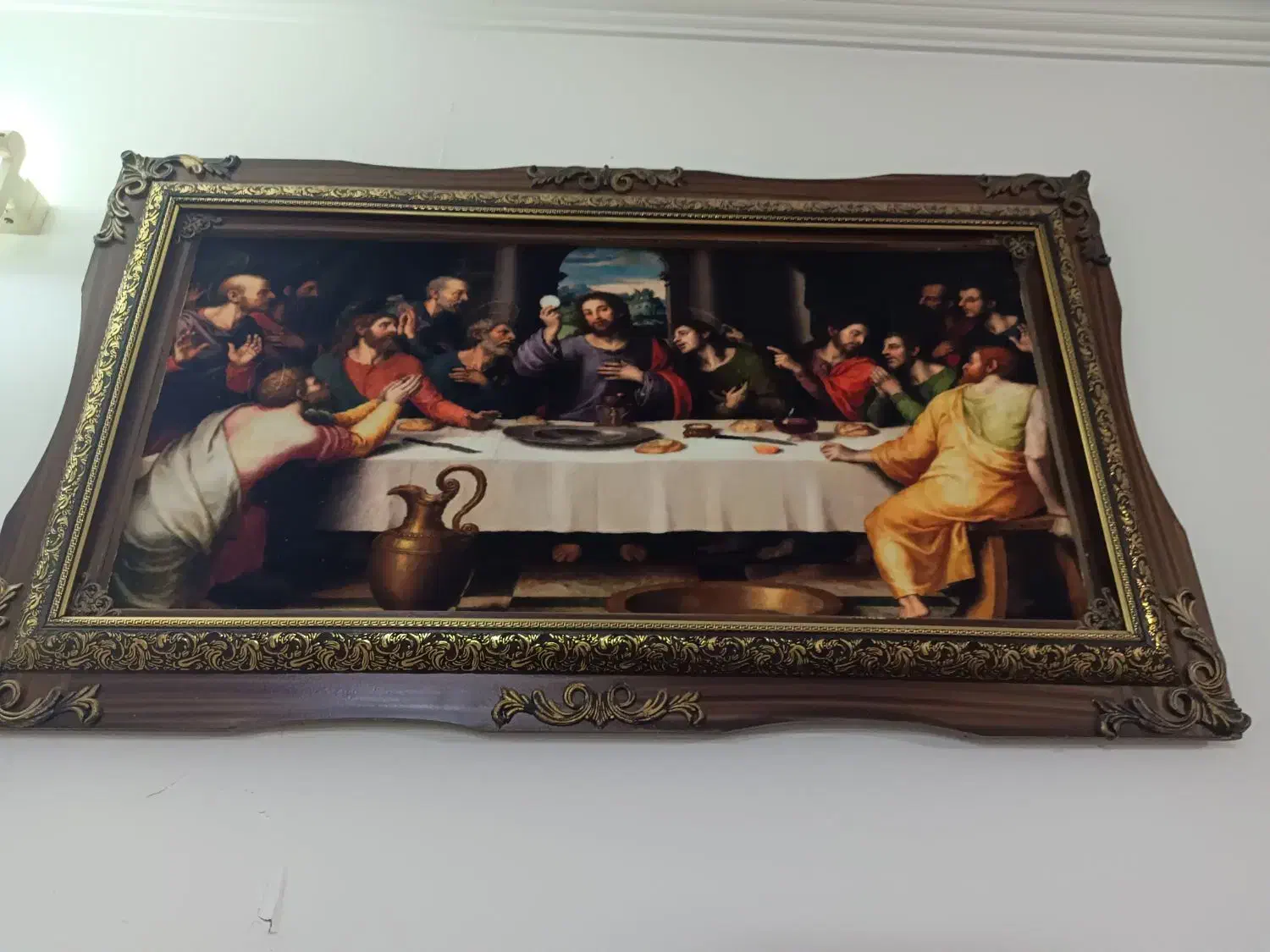 قالیچه شام اخر|تابلو فرش|قنوات, |دیوار