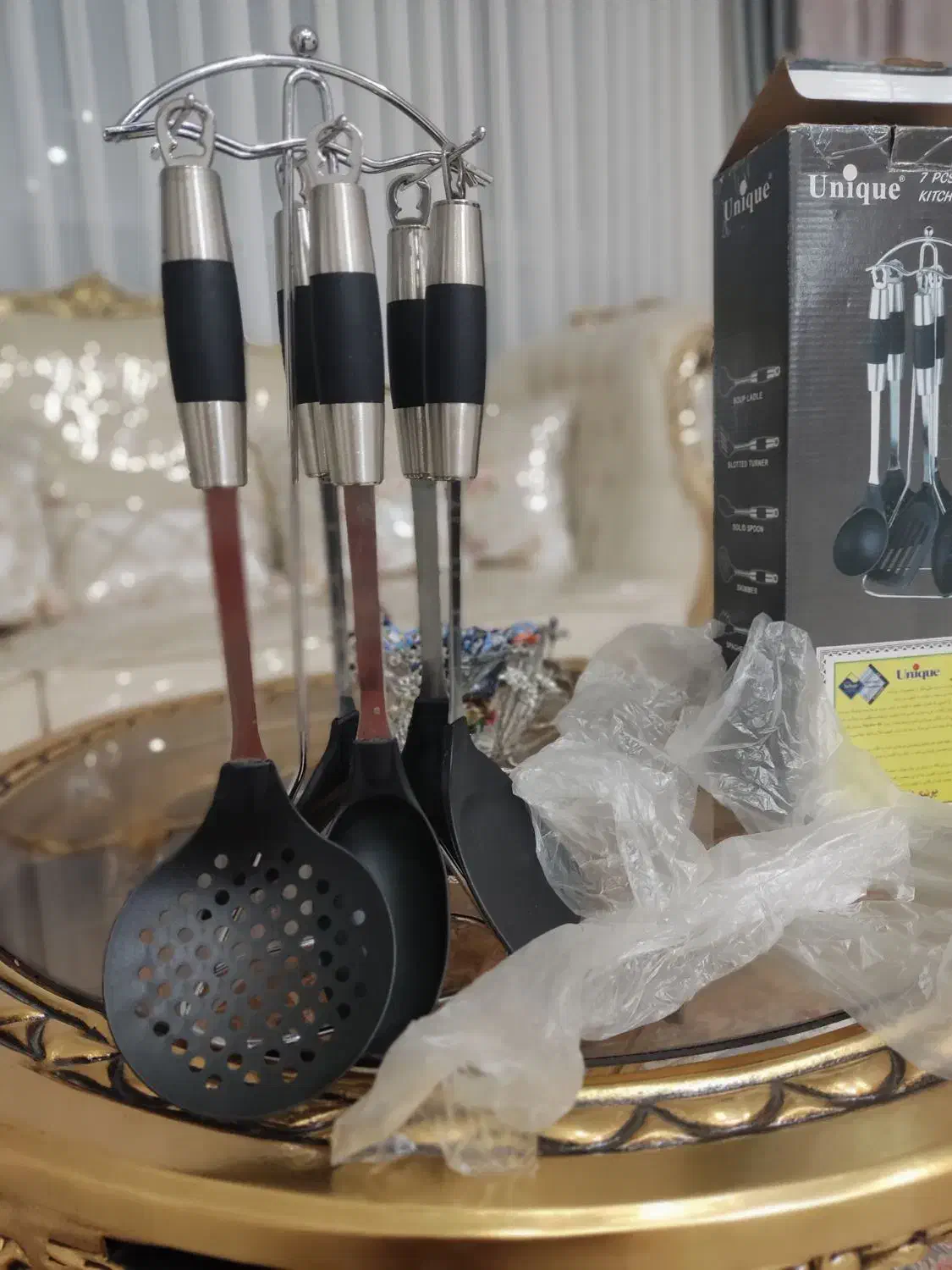 ست کفگیر ملاقه تمام استیل یونیک کدUN-3334|ظروف پخت‌وپز|قوچان, |دیوار