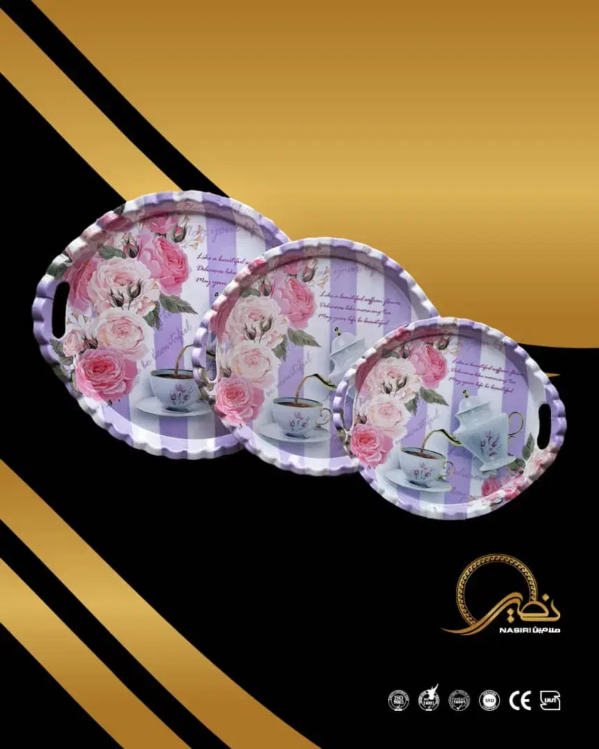 سینی گرد کنگره در۳سایز|ظروف سرو و پذیرایی|پاکدشت, خاتون آباد|دیوار