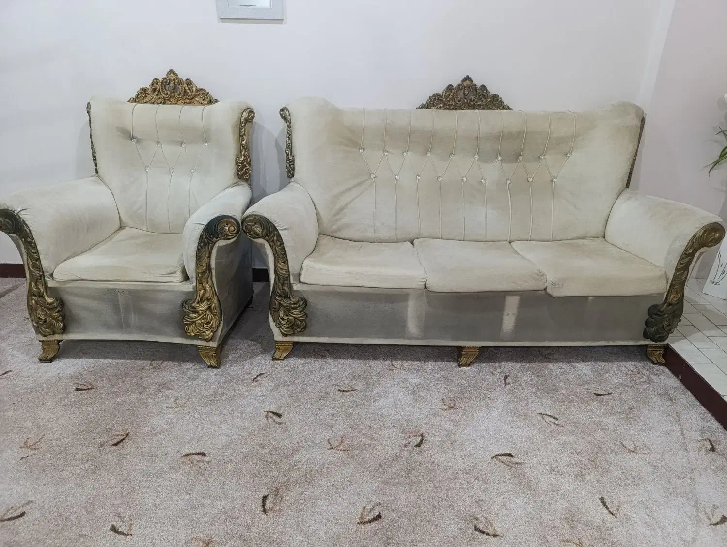 مبل دست دو سالم|مبلمان خانگی و میز عسلی|اندیمشک, |دیوار