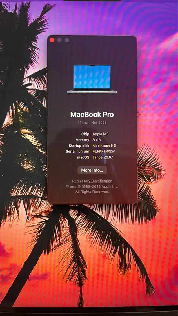 Apple MacBook Pro 14 Inch M3 8GB ram|رایانه همراه|اصفهان, ناژوان|دیوار