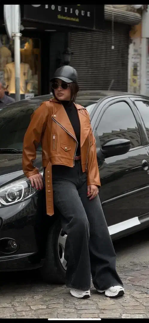 کاپشن چرم دخترونه|لباس|نمین, |دیوار