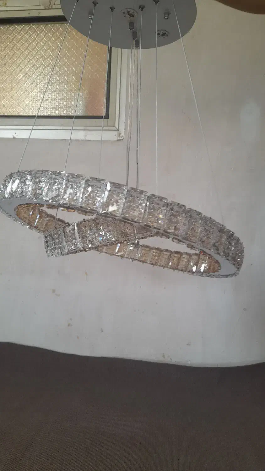 لوستر کریستالی مدرن|لوستر و چراغ آویز|کوچصفهان, |دیوار