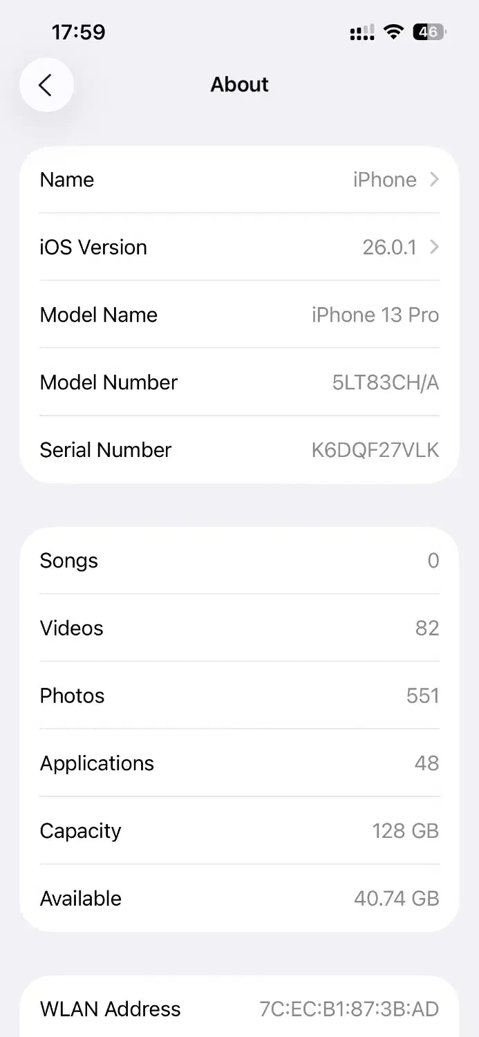 ایفون ۱۳پرو ۱۲۸دو سیم ch 87%|موبایل|پرند, فاز ۶|دیوار