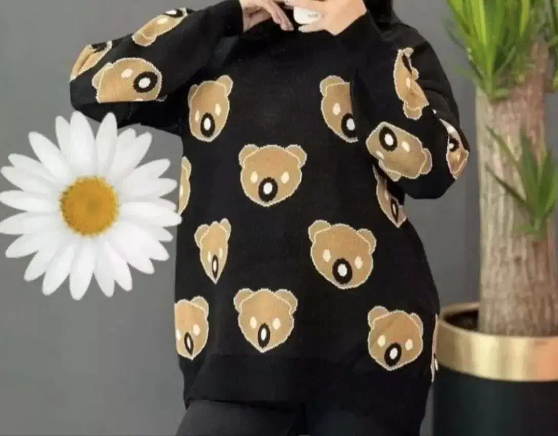 تونیک ریز بافت طرح خرس|لباس|بردسیر, |دیوار