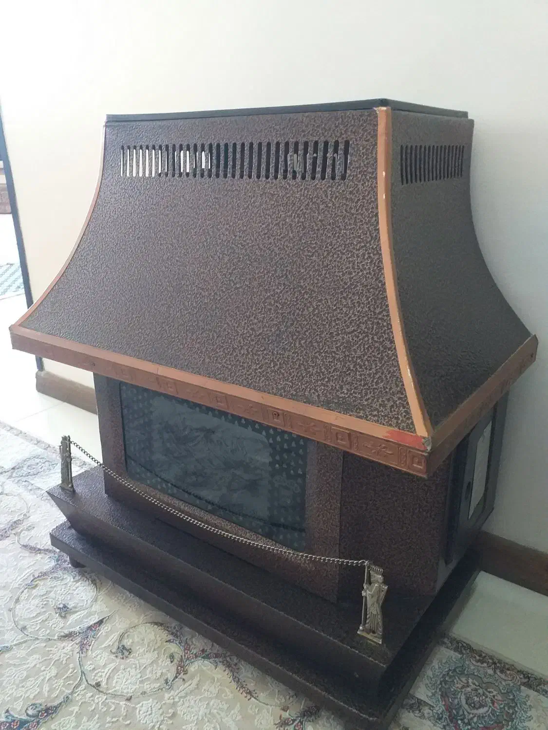 بخاری طرح شومینه|بخاری، هیتر، شومینه|فولادشهر, C2|دیوار