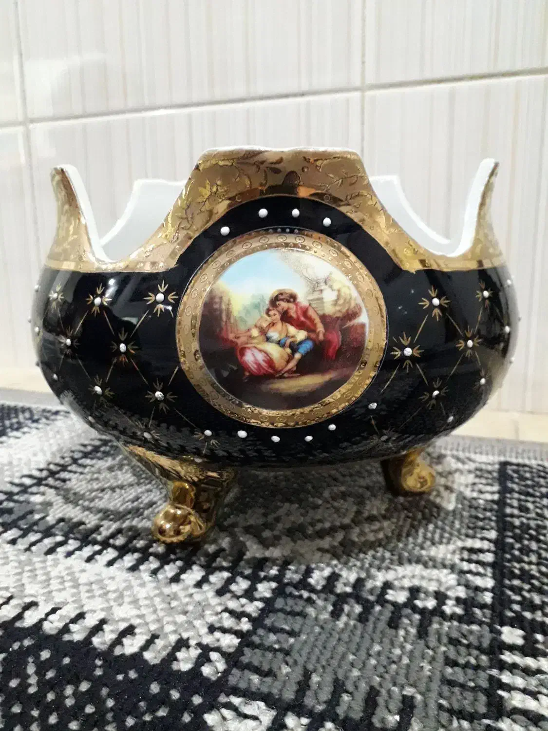 ظروف طلاکوب آنتیک|ظروف سرو و پذیرایی|قزوین, |دیوار