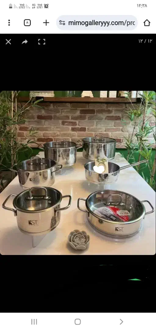 قابلمه استیل سایز ۲۴ و ۲۸  تابه سایز ۲۰ و۲۴|ظروف پخت‌وپز|بستک, |دیوار