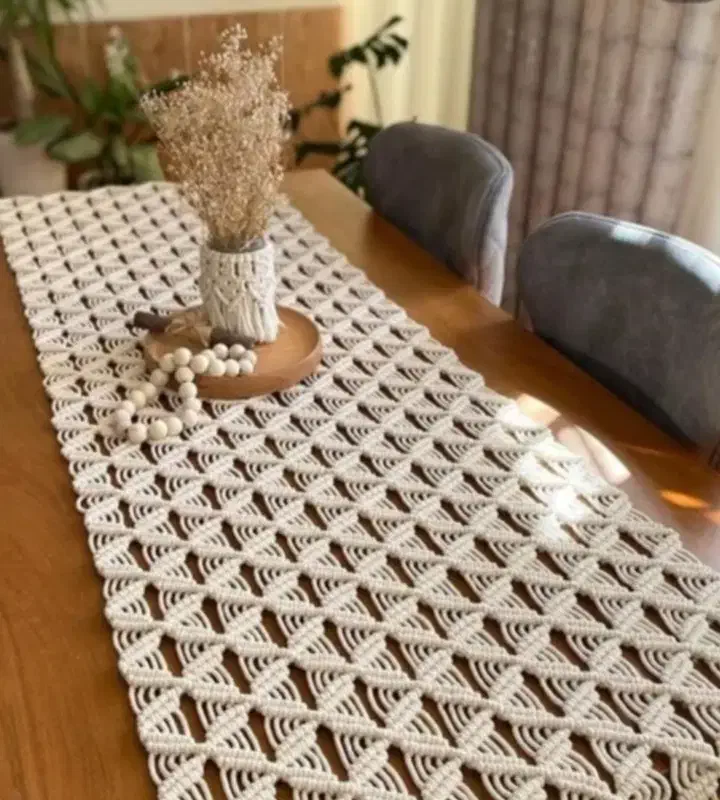 رانر و رومیزی مکرومه|صنایع دستی و سایر لوازم تزئینی|تهران, شهرک رضویه|دیوار