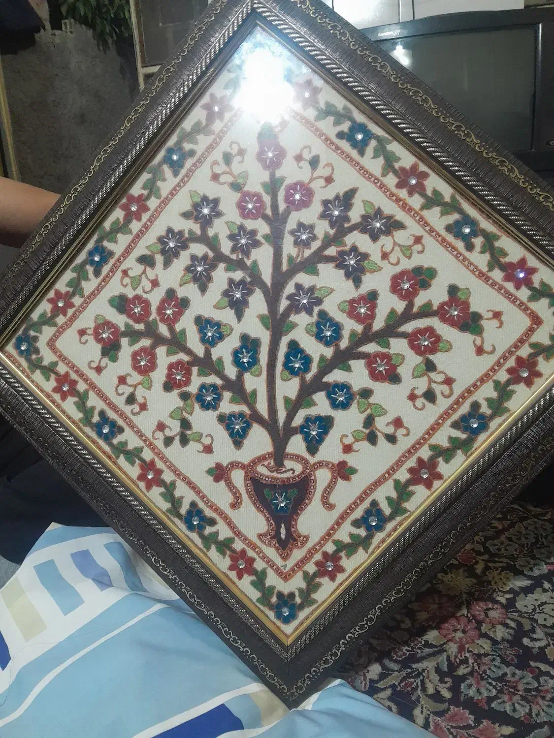 سلام تابلو عکس پته|تابلو فرش|کرمان, |دیوار