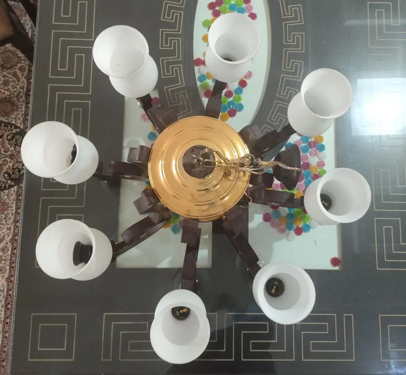 لوستر هشت شاخه|لوستر و چراغ آویز|چالوس, |دیوار