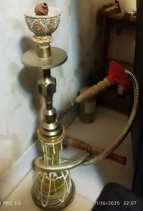 قلیون نو استفاده نشده تنه برنج ضد زنگ|کلکسیون و سرگرمی|تهران, دهقان|دیوار