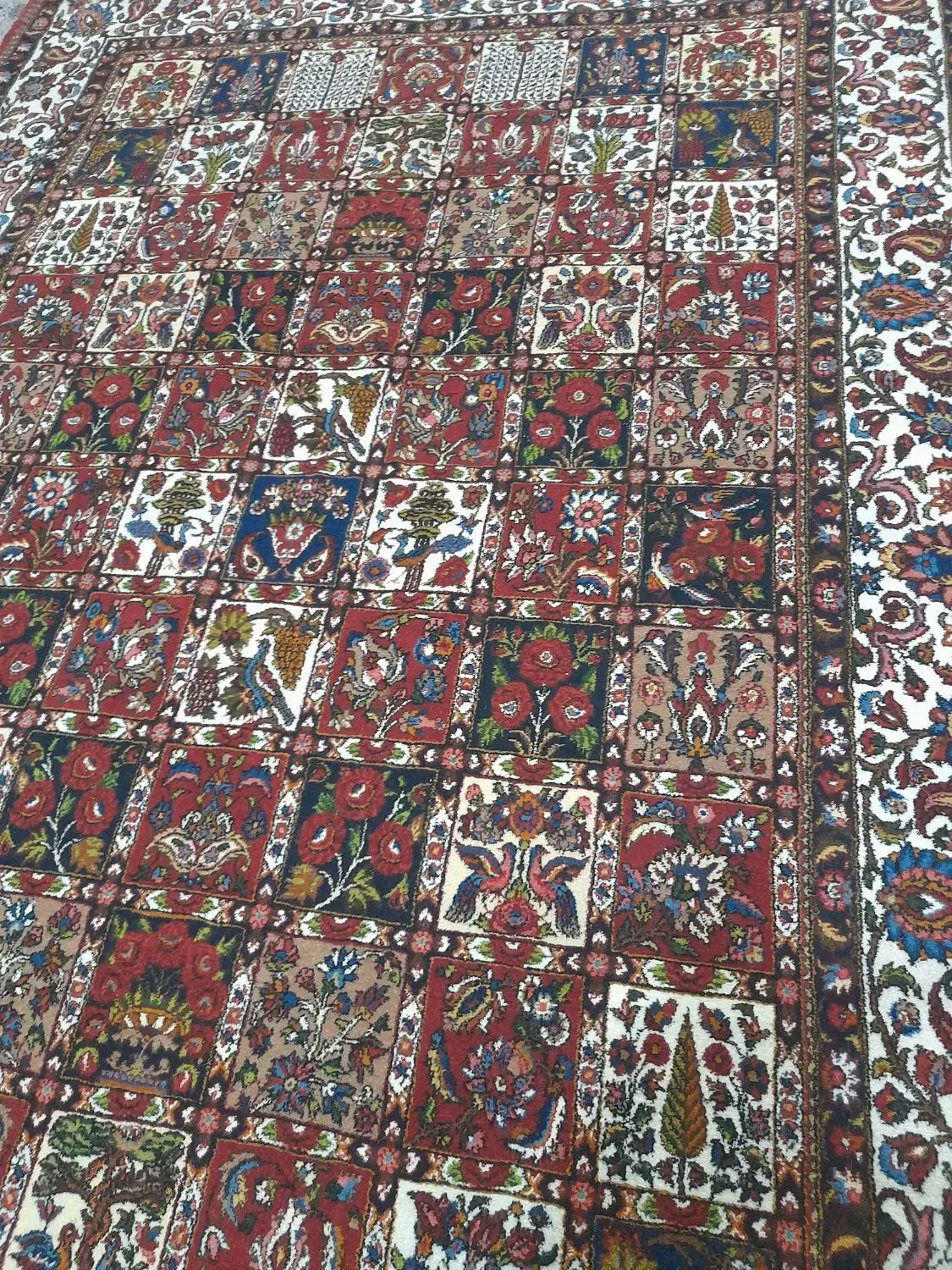 قالی دست بافت|فرش|بن, |دیوار