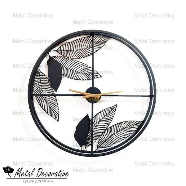 ساعت دیواری رینگی طرح برگ مدرن|ساعت دیواری و تزئینی|چهاردانگه (تهران), |دیوار