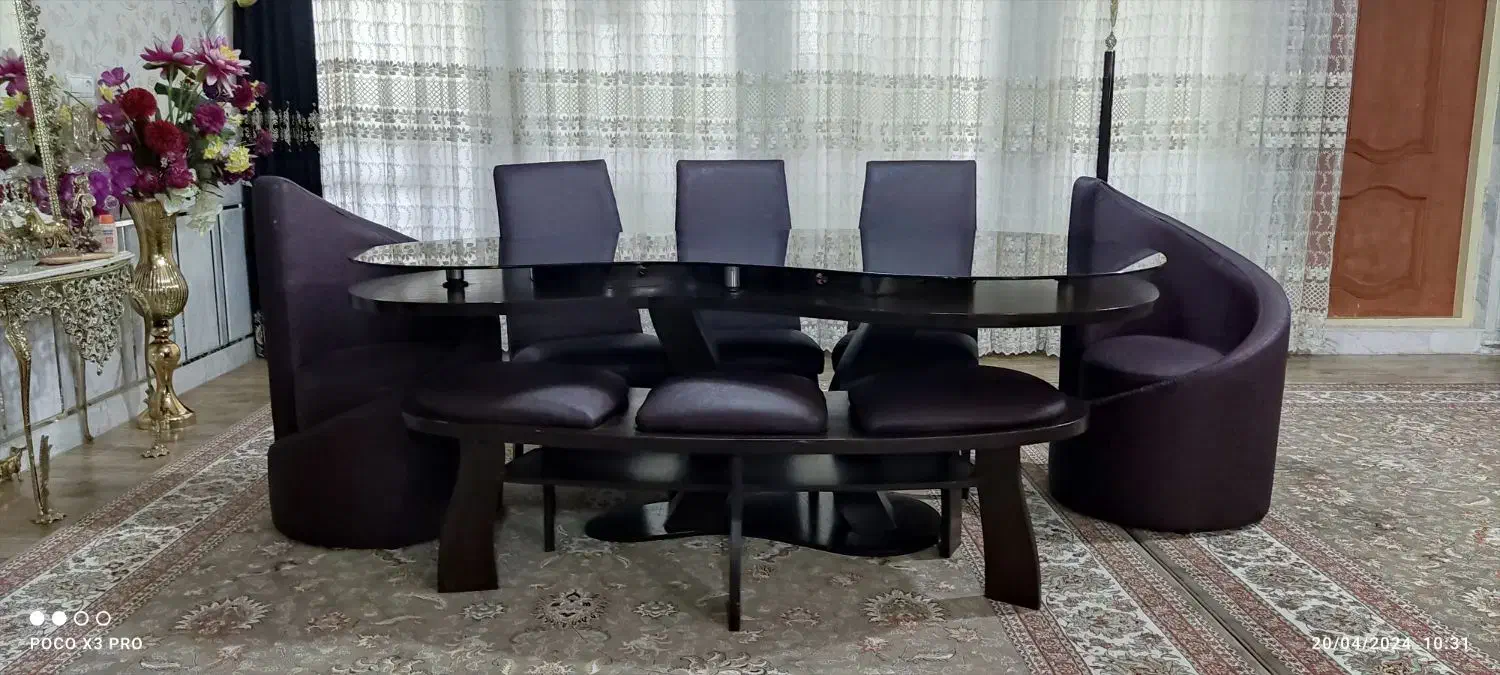 نهارخوری شیک زیرقیمت۸نفره|میز و صندلی غذاخوری|بروجرد, |دیوار