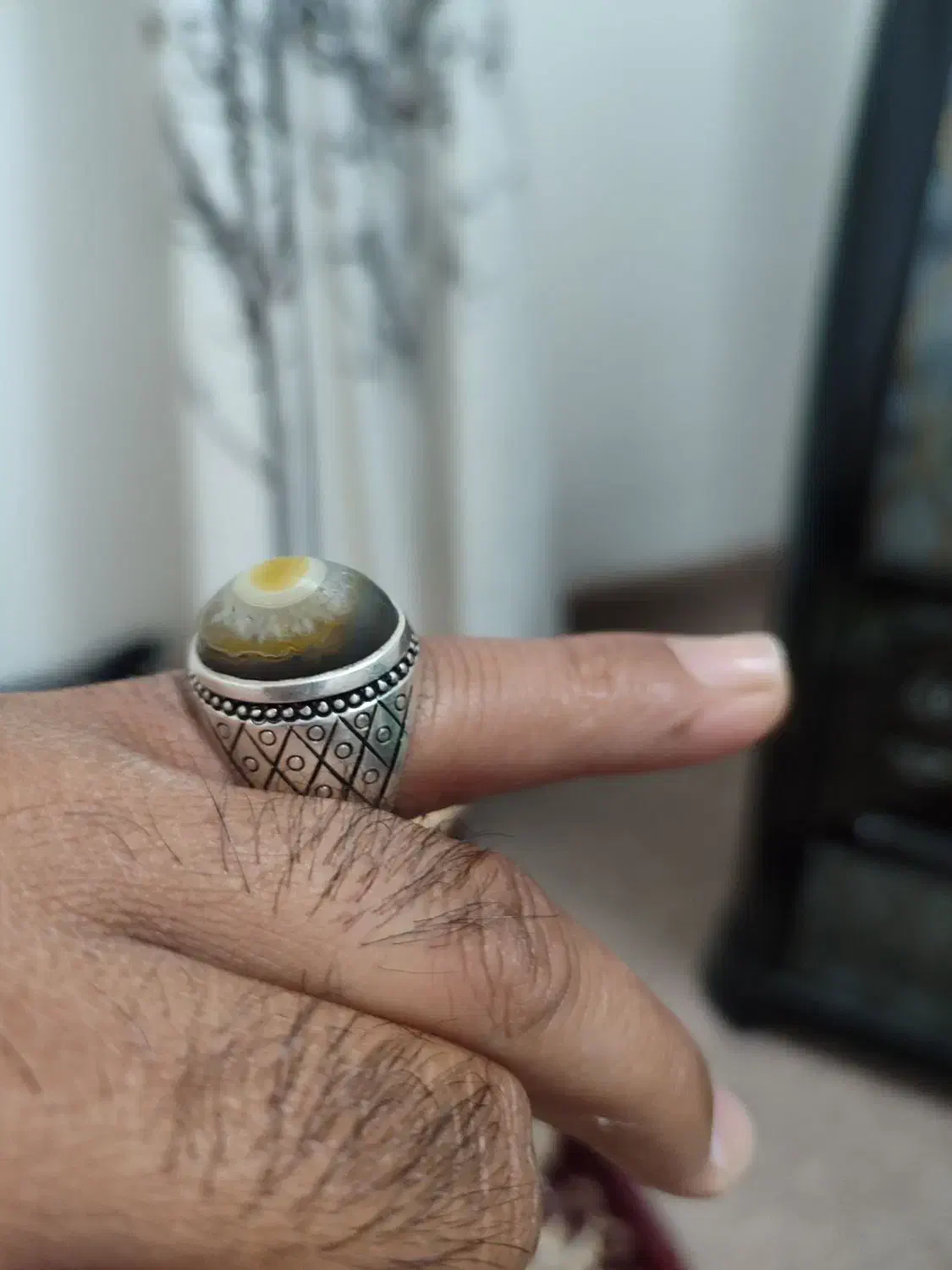 انگشتر باباقوری تک چشم وزیبا کار دست|جواهرات|فریمان, |دیوار