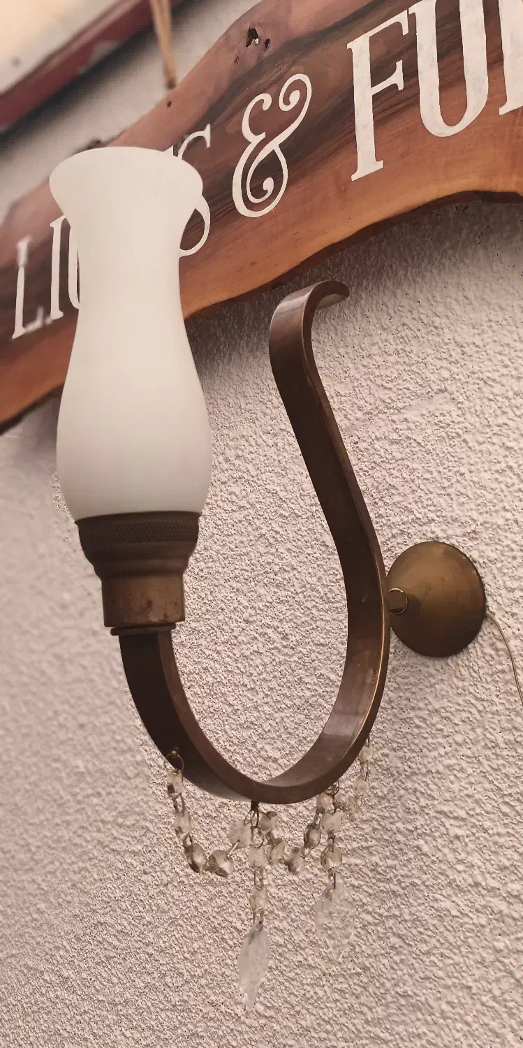 چراغ دیواری برنجی|لوستر و چراغ آویز|پردیس, فاز ۲|دیوار