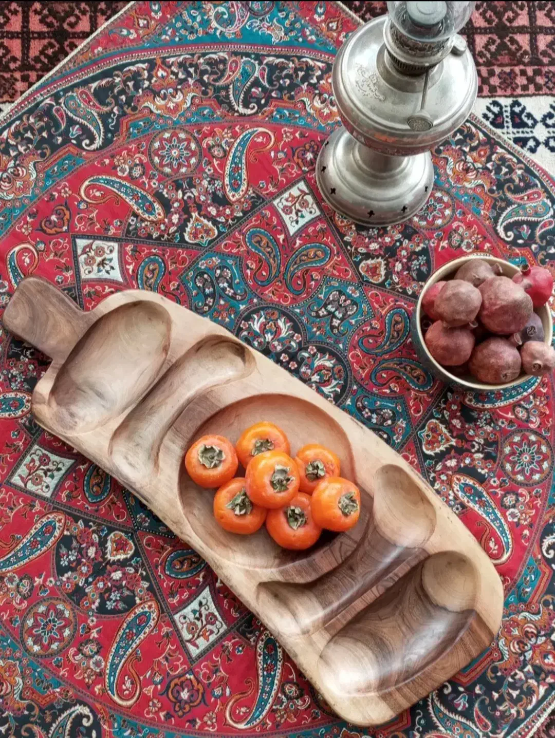 تعدادی ظرف چوبی مزه کار دست|ظروف سرو و پذیرایی|بیرجند, |دیوار