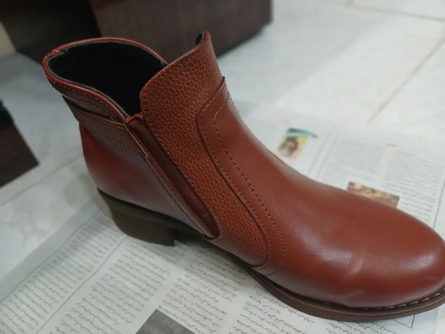 نیم بوت .چرم اصل. زنانه . نو|کیف، کفش، کمربند|زنجان, |دیوار