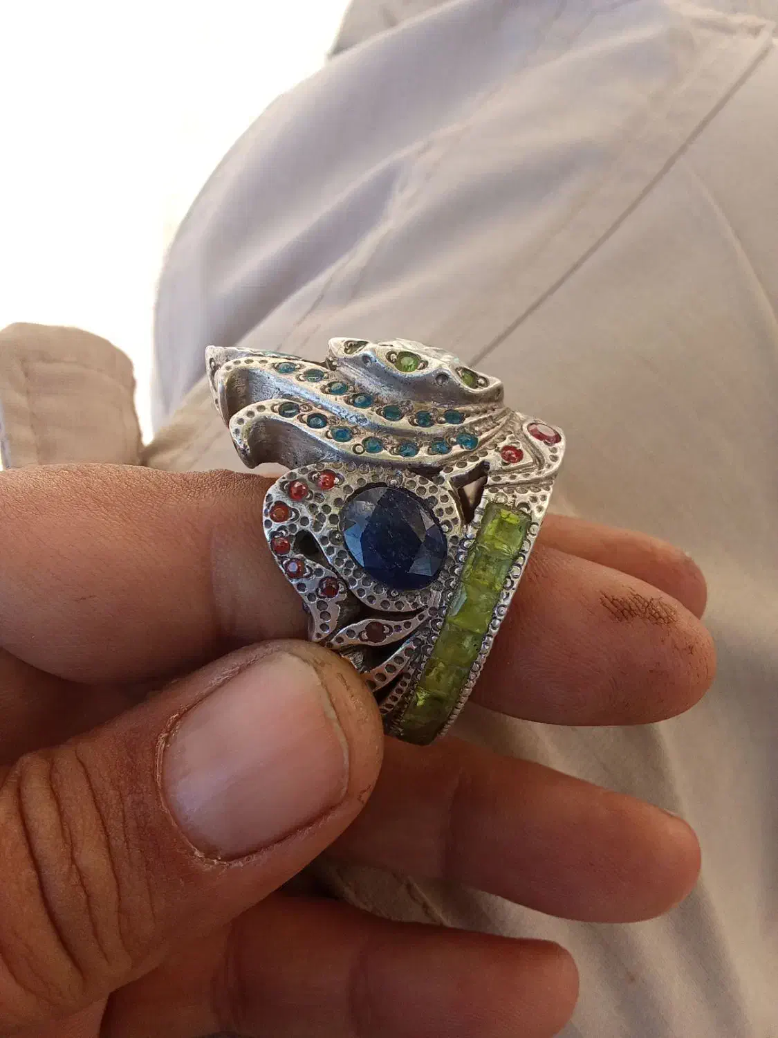 انگشتر تاج غول پیکر تک ساز|جواهرات|خرمآباد, |دیوار