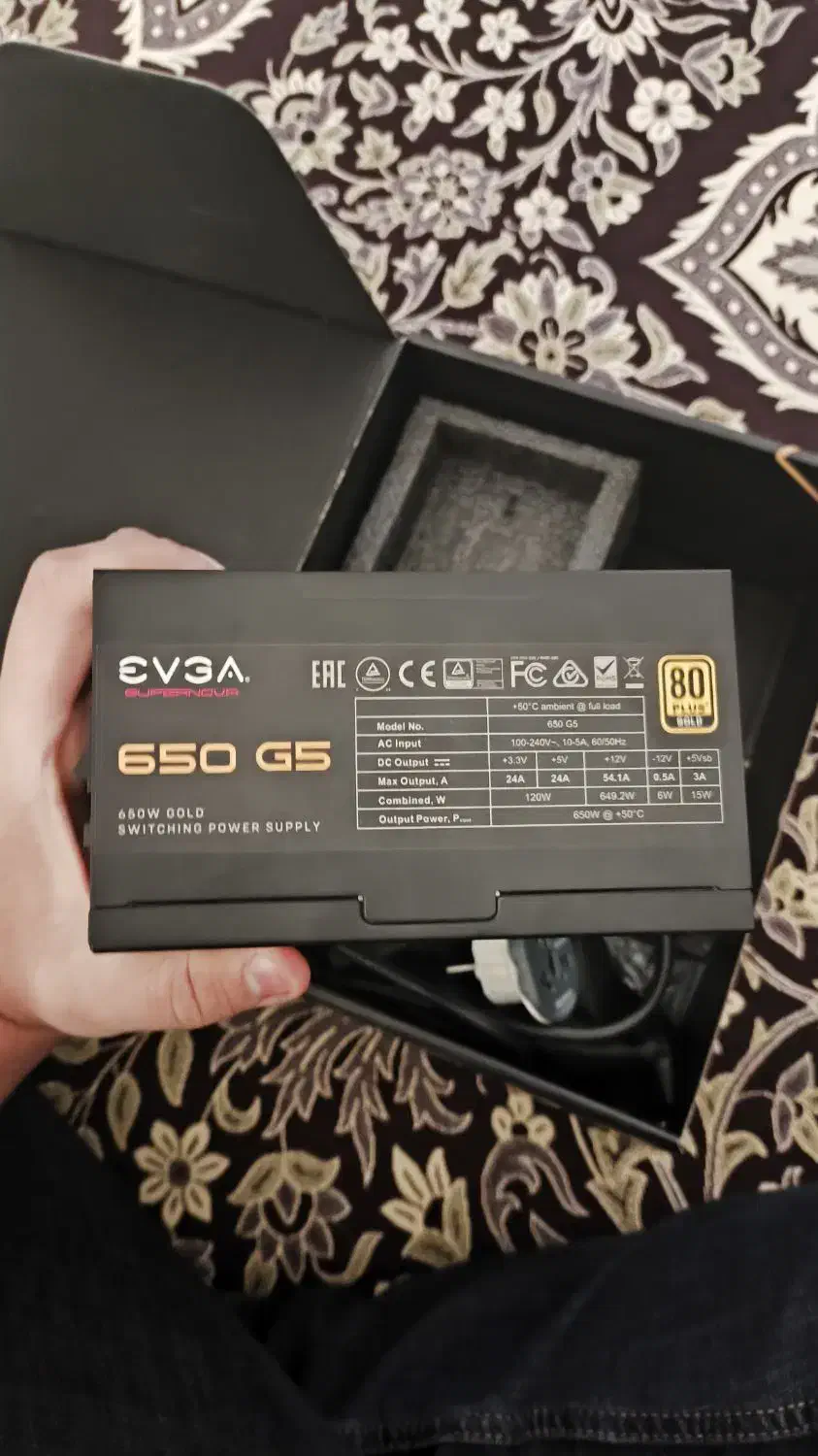 پاور evga supernnova 650 g5|قطعات و لوازم جانبی رایانه|قم, سراجه (۱۵ خرداد)|دیوار