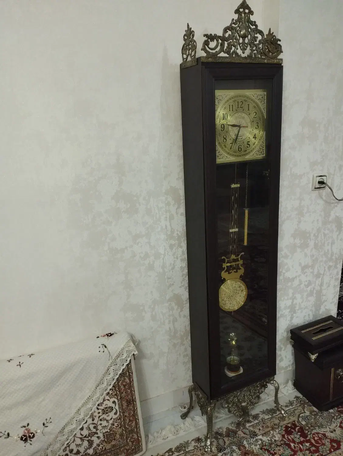 ساعت ایستاده طرح برنز در حد نو|ساعت دیواری و تزئینی|اسدآباد, |دیوار