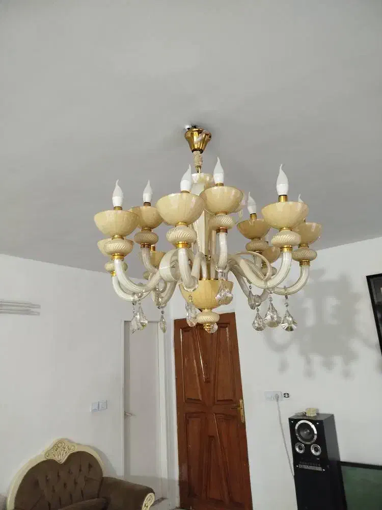 لوستر ۱۲ شاخه کریستالی|لوستر و چراغ آویز|تهران, شهرک شهید باقری|دیوار