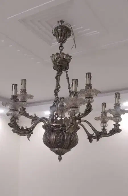 لوستر ۹ شاخه نو و دو عدد دیوار کوب ست لوستر|لوستر و چراغ آویز|تهران, دولاب|دیوار