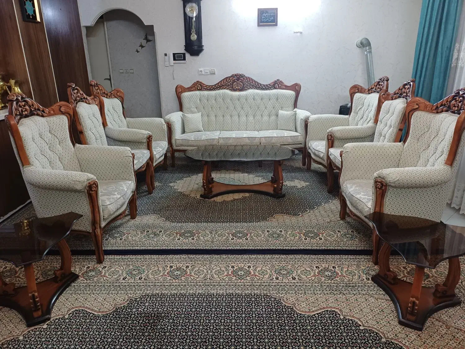 مبل ۹ نفره +میزناهارخوری ۶ نفره +بوفه|مبلمان خانگی و میز عسلی|اندیشه, اندیشه فاز ۴|دیوار