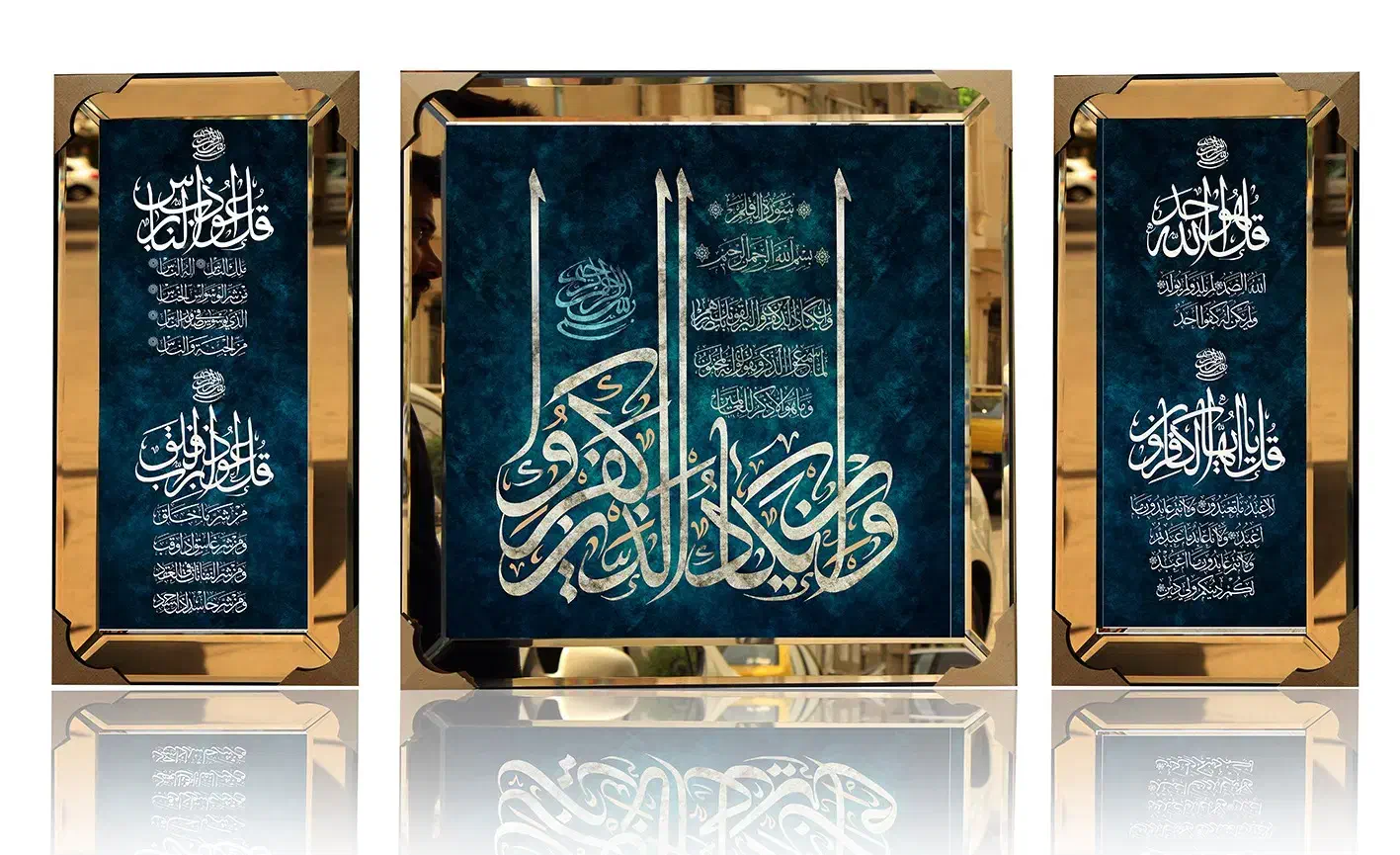 تابلو سه تیکه آینه ای|تابلو، نقاشی، عکس|پاکدشت, پاکدشت (مامازند)|دیوار