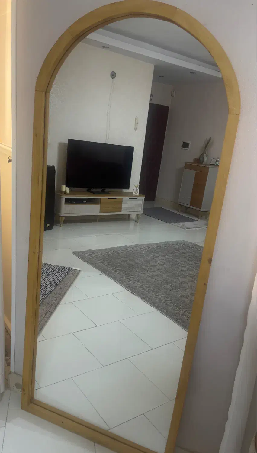 آینه قدی دور چوبی|آینه|فردیس, شهرک راه آهن|دیوار