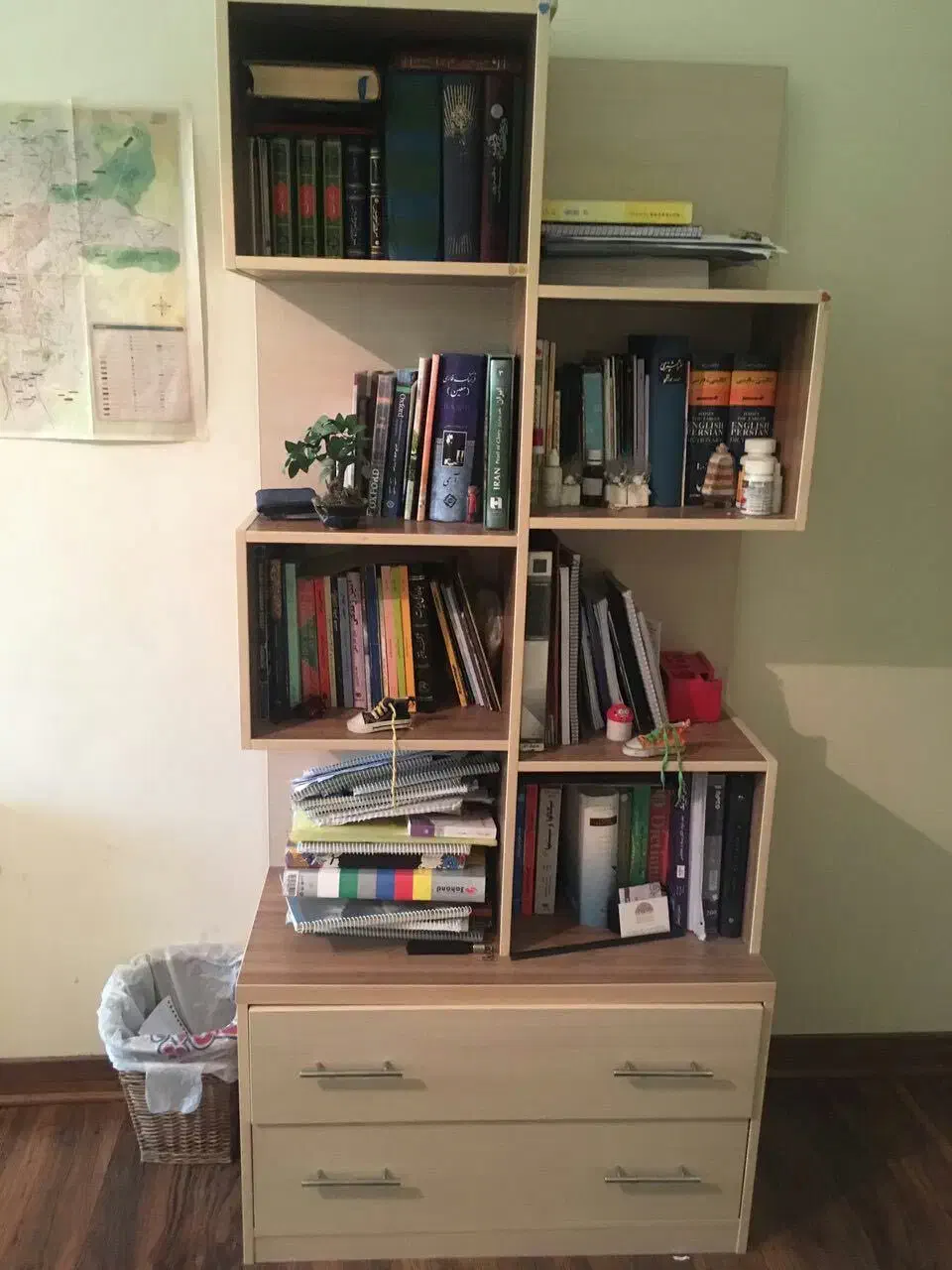 کتابخانه ام دی اف|کتابخانه، شلف، قفسه‌های دیواری|تهران, هروی|دیوار