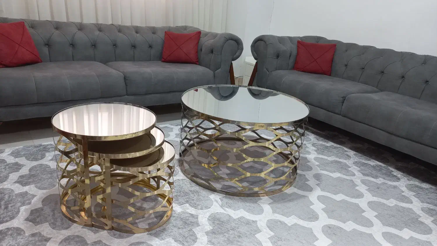 میز جلو مبلی و سه عدد عسلی|مبلمان خانگی و میز عسلی|رباط‌کریم, رباط‌کریم|دیوار
