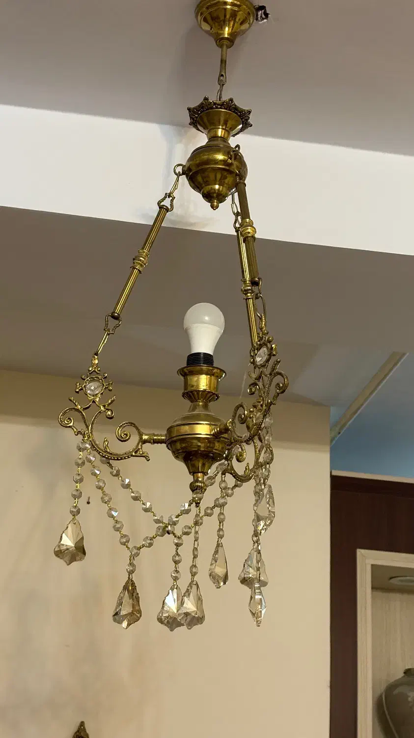 لوستر برنجی|لوستر و چراغ آویز|ابهر, |دیوار