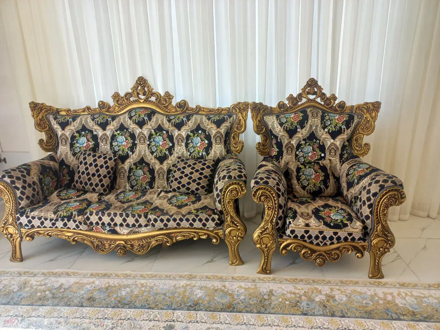 مبل سلطنتی|مبلمان خانگی و میز عسلی|سقز, |دیوار