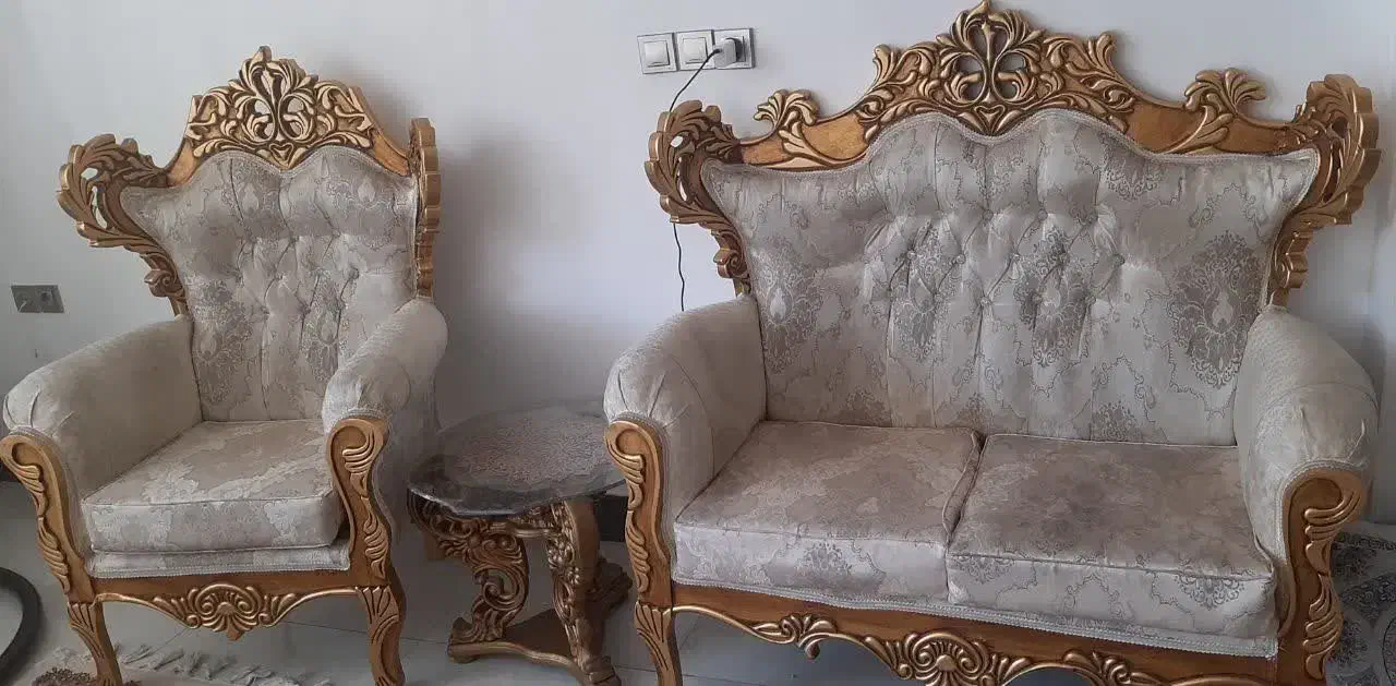 مبل سلطنتی ۹ نفره|مبلمان خانگی و میز عسلی|لنجان, |دیوار