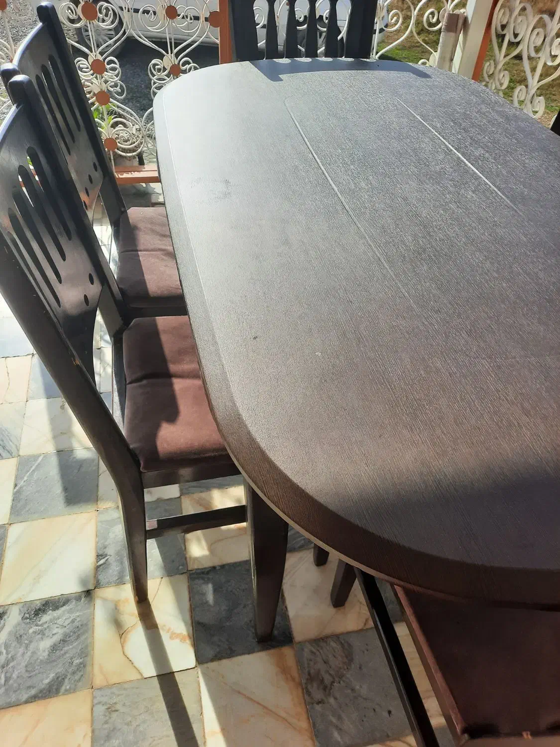 میز غذاخوری شیش نفره|میز و صندلی غذاخوری|سیمین شهر, |دیوار