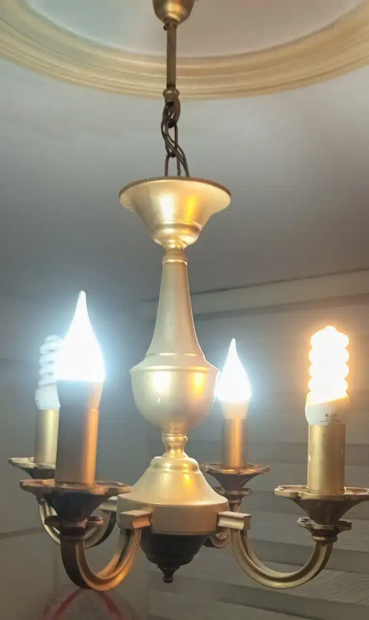 لوستر آب طلا کاری شده برنز|لوستر و چراغ آویز|تهران, بهداشت|دیوار