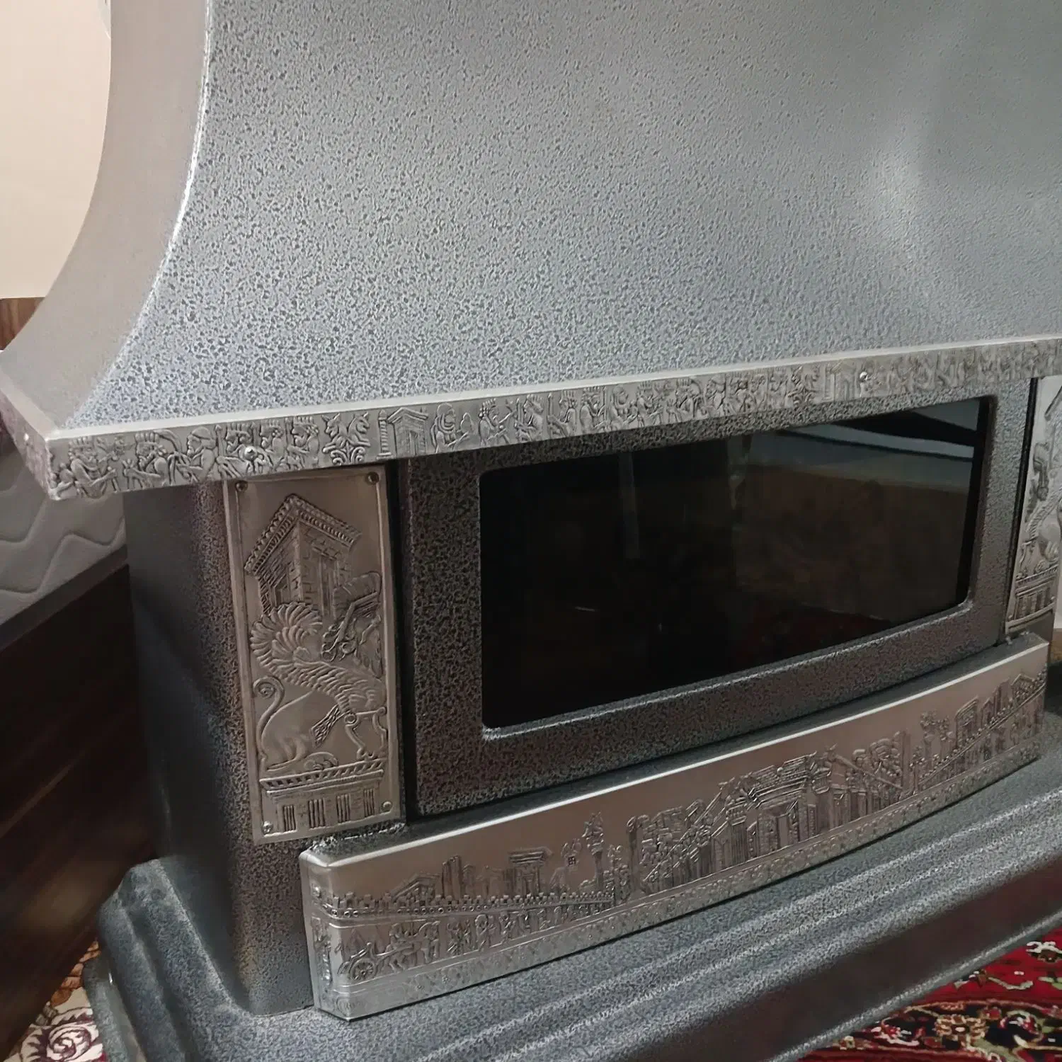 بخاری طرح شومینه|بخاری، هیتر، شومینه|سهند, |دیوار