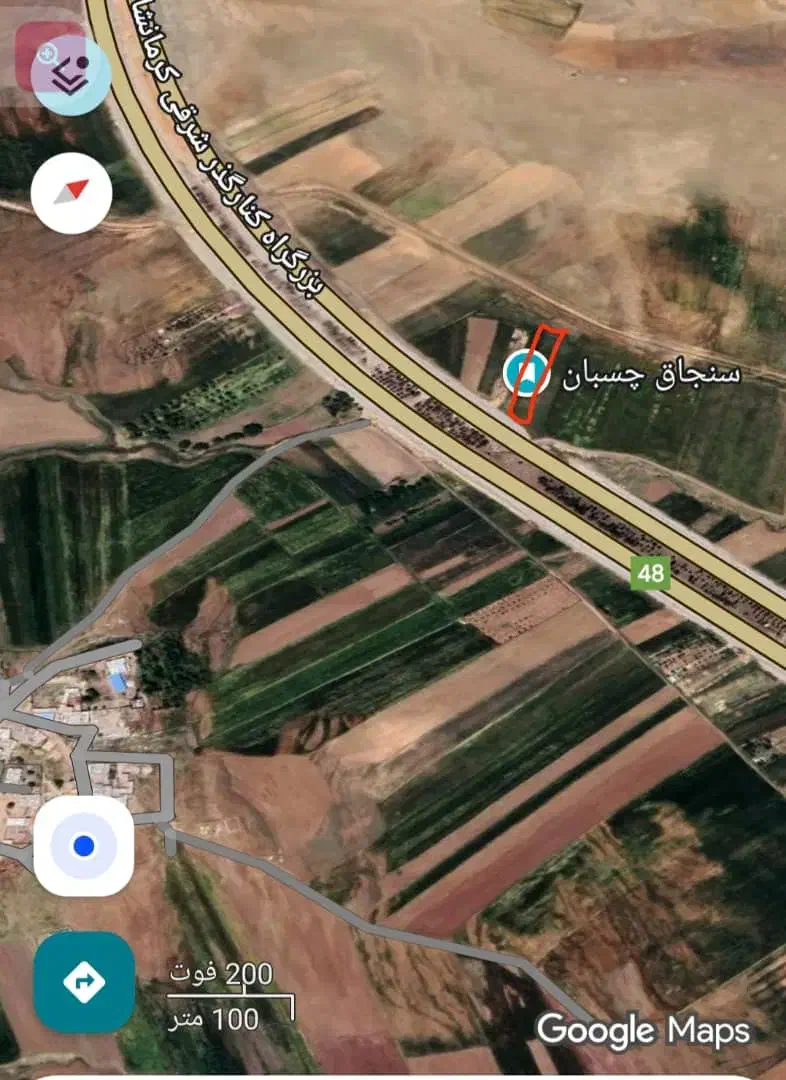 زمین کشاورزی تک برگ سند در روستای باقله|فروش زمین و ملک کلنگی|کرمانشاه, |دیوار