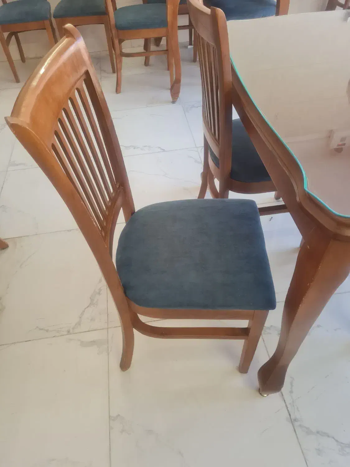 سلام میز نهار خوری راش طرح انگلیسی درحد نو|میز و صندلی غذاخوری|کرمان, |دیوار