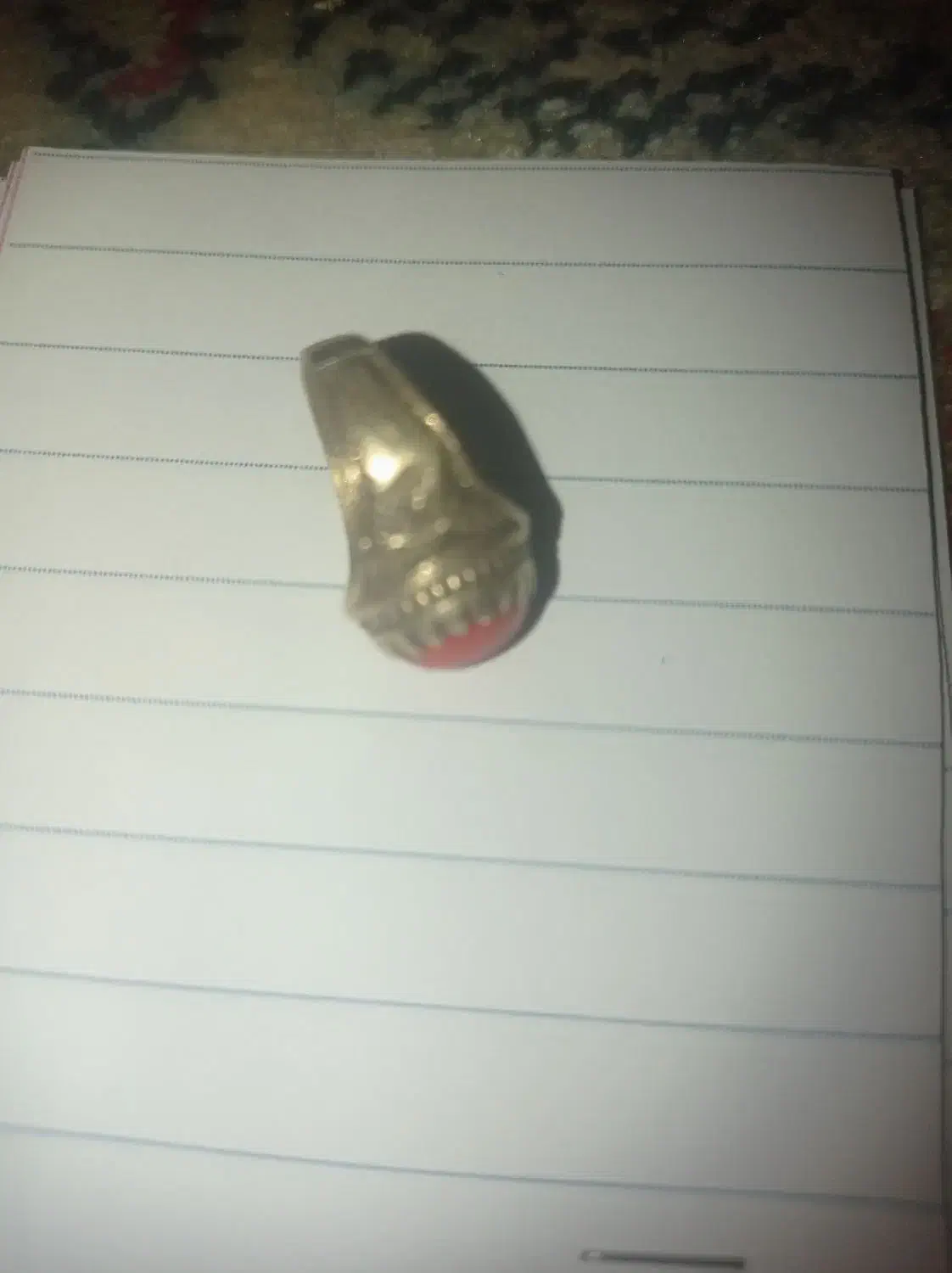 انگشتر نسبتا قدیمی با نگین مرجان اصل|جواهرات|ایلام, |دیوار