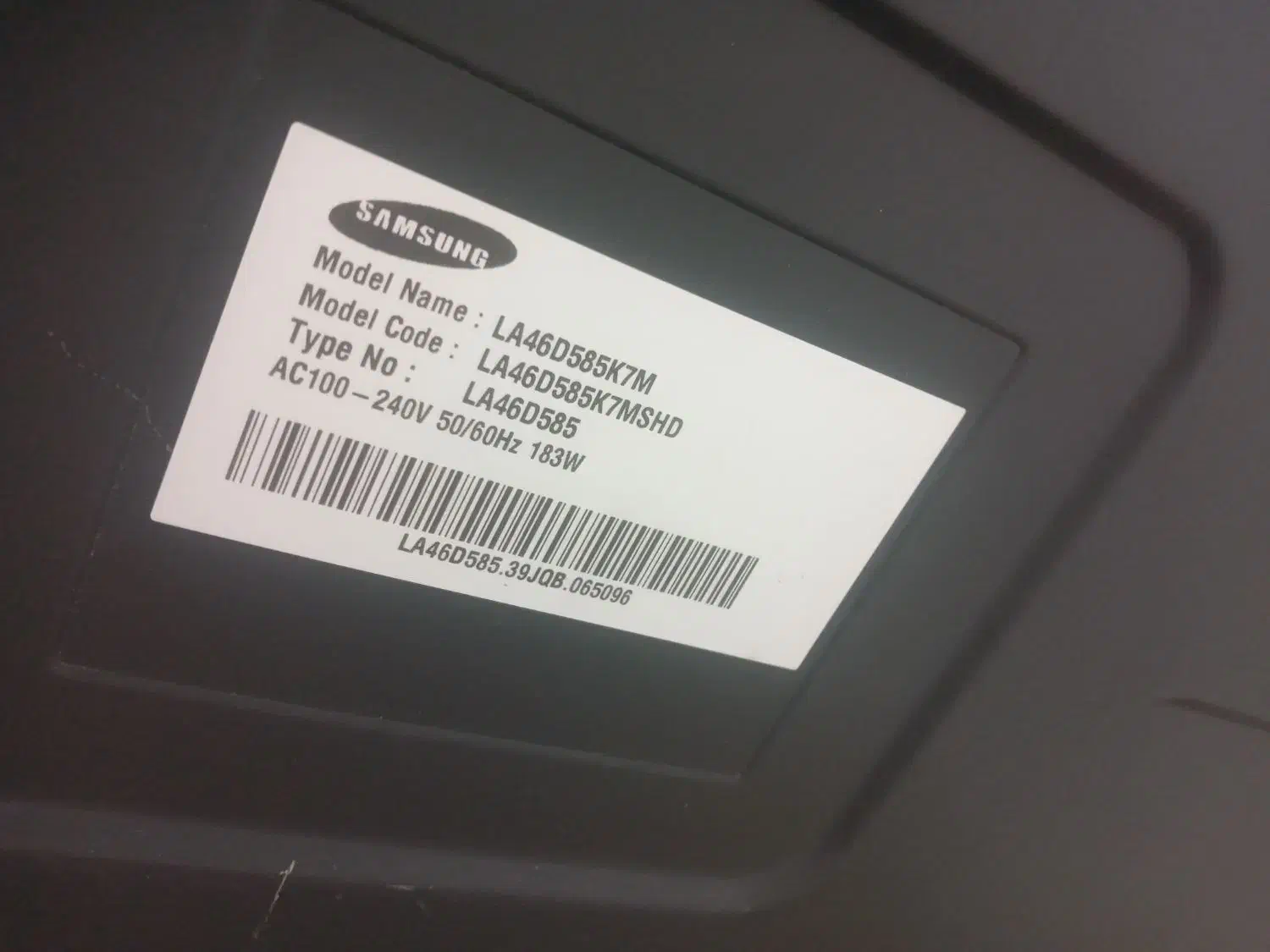 تلویزیون ۴۶ سامسونگ در حد|تلویزیون و پروژکتور|مشهد, رده|دیوار